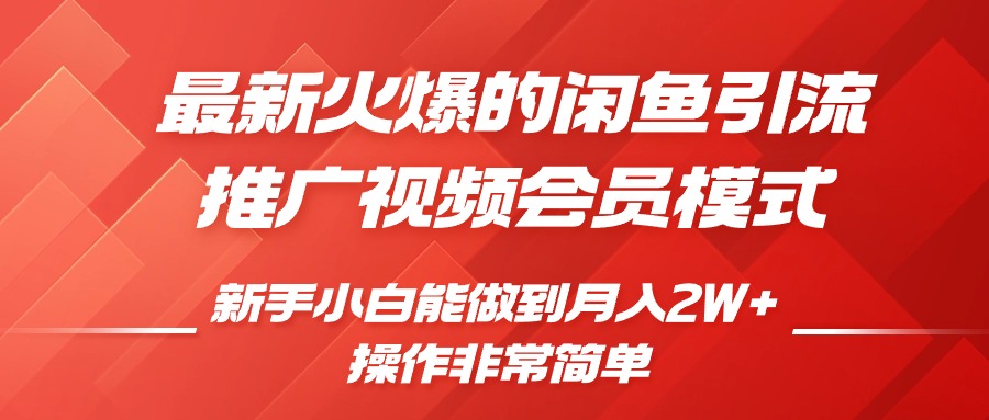 闲鱼引流推广影视会员，0成本就可以操作，新手小白月入过W+插图