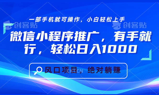 （13709期）微信小程序推广，有手就行，轻松日入1000+插图