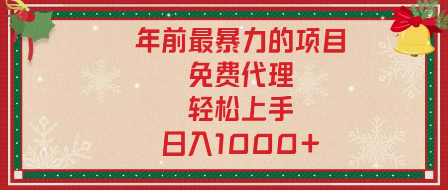 （13773期）年前最暴力的项目，免费代理，轻松上手，日入1000+插图