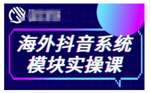 海外抖音Tiktok系统模块实操课，TK短视频带货，TK直播带货，TK小店端实操等插图
