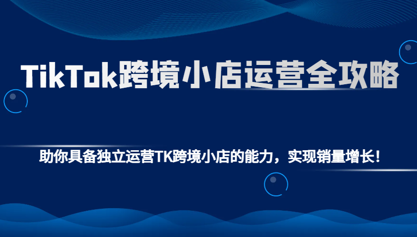 TikTok跨境小店运营全攻略：助你具备独立运营TK跨境小店的能力，实现销量增长！插图