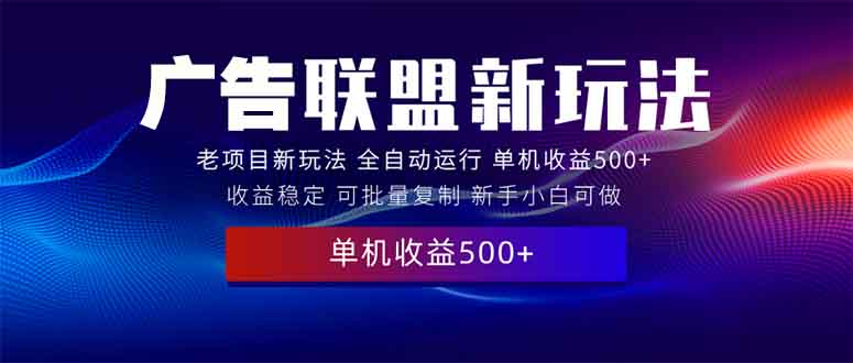 （13965期）2025全新广告联盟玩法 单机500+课程实操分享 小白可无脑操作插图