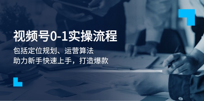 （13984期）视频号0-1实战流程，包括定位规划、运营算法，助力新手快速上手，打造爆款插图