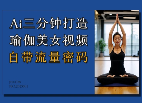 Ai3分钟打造瑜伽美女视频，自带流量密码插图