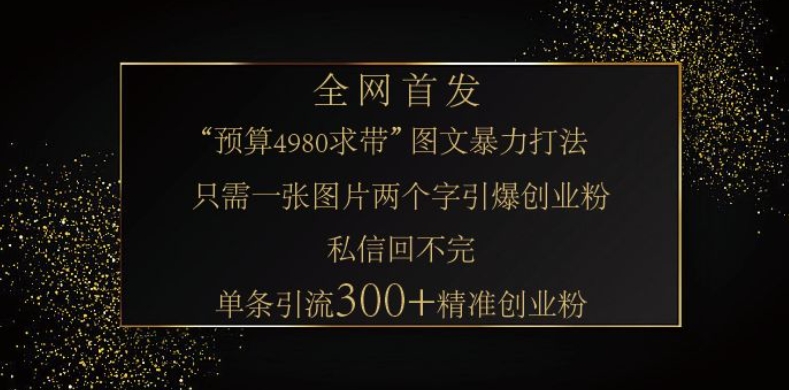 小红书神奇图片引流法，只需一张图，就能单条笔记凭借此方法，轻松引流 300 + 精准创业粉插图