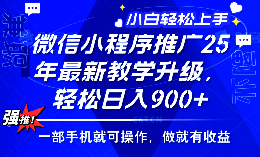 （14084期）2025年微信小程序推广，最新教学升级，轻松日入900+，小白宝妈轻松上手…插图