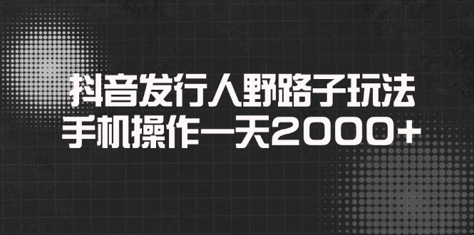 （14068期）抖音发行人野路子玩法，手机操作一天2000+插图