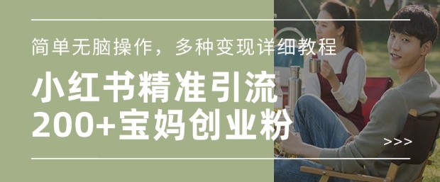 小红书混剪日引200+宝妈创业粉，简单无脑操作，多种变现详细教程插图