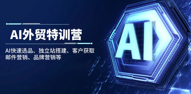 （14217期）AI外贸特训营：AI快速选品、独立站搭建、客户获取、邮件营销、品牌营销等插图