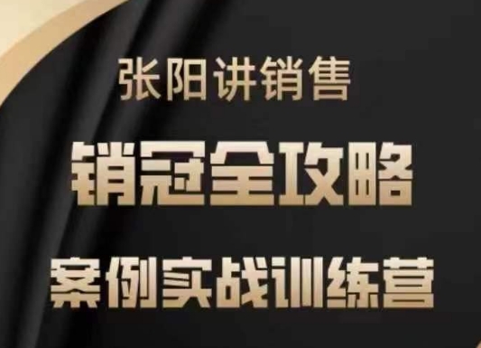 张阳讲销售实战训练营，​案例实战训练，销冠全攻略插图
