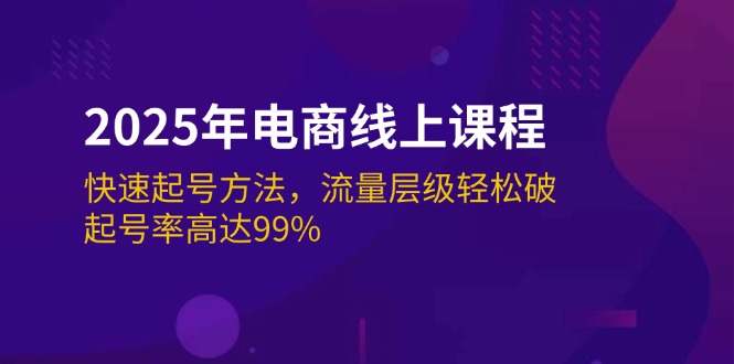 （14329期）2025年电商线上课程：快速起号方法，流量层级轻松破，起号率高达99%插图