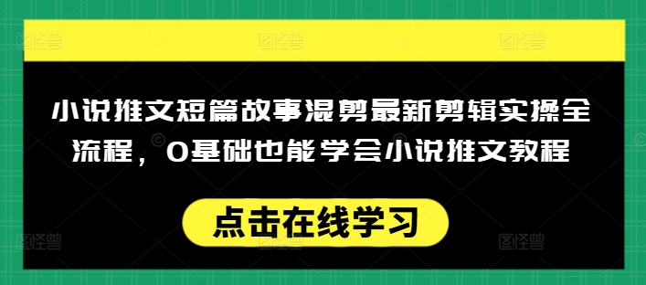 小说推文短篇故事混剪最新剪辑实操全流程，0基础也能学会小说推文教程，肯干多发日入多张插图