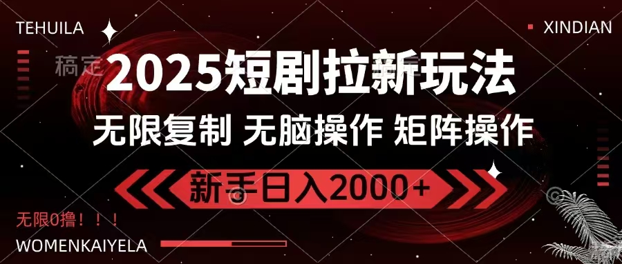 （14429期）2025短剧拉新玩法，无需注册登录，无限0撸，无脑批量操作日入2000+插图