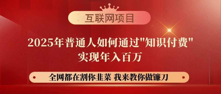 （14466期）【网创项目终点站-镰刀训练营超级IP合伙人】25年普通人如何通过“知识…插图