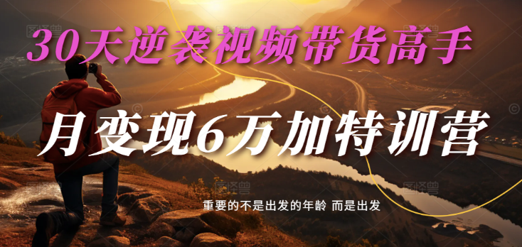 2025视频带货30天逆袭视频带货高手，单月变现6万加特训营插图