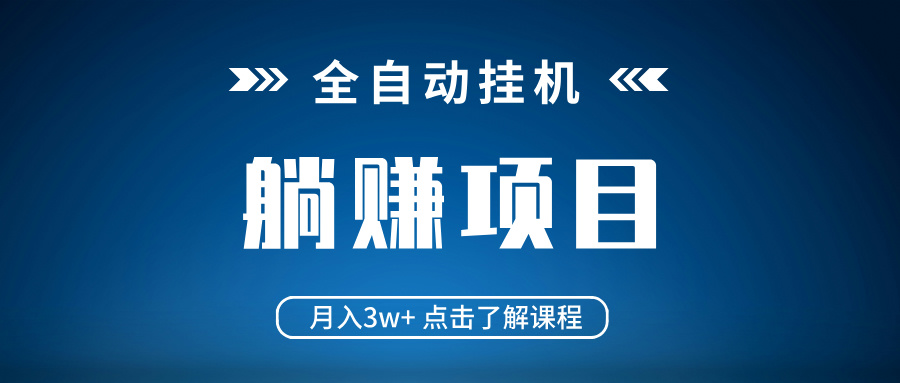 （14551期）全自动挂机项目 月入3w+ 真正躺平项目 不吃电脑配置 当天见收益插图