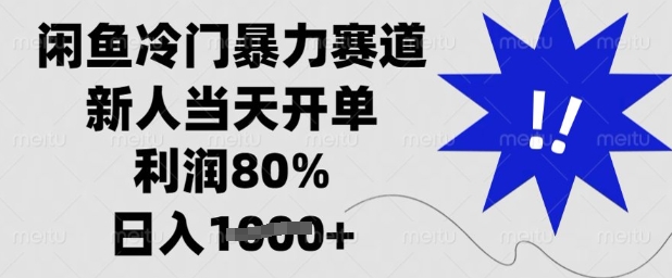 闲鱼冷门暴力赛道，新人当天开单，利润80%，日入多张插图