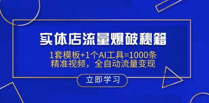 （14131期）实体店流量爆破秘籍：1套模板+1个AI工具=1000条精准视频，全自动流量变现插图
