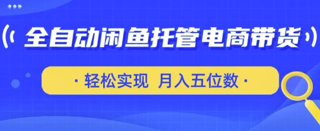全自动闲鱼托管式电商带货，只需一部安卓手机和一个闲鱼号，轻松实现月入五位数插图
