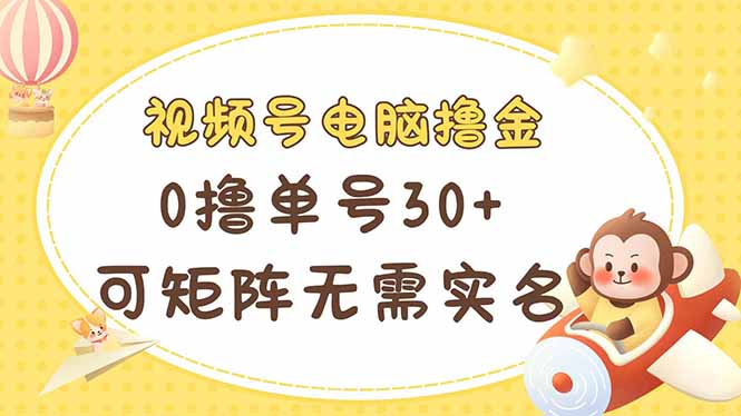 （14220期）视频号电脑撸金 0撸单号30+ 可矩阵 无需实名多号多得插图