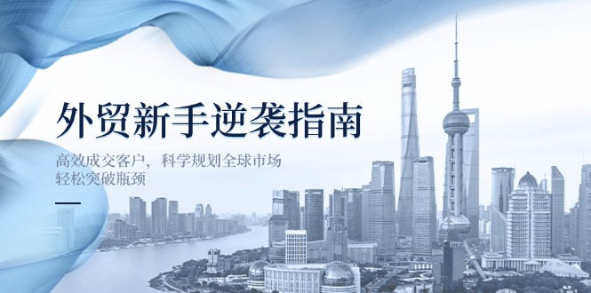 （14201期）外贸新手逆袭指南：高效成交客户，科学规划全球市场，轻松突破瓶颈插图