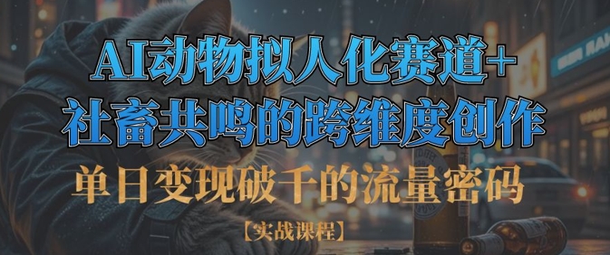 单日变现破千的流量密码，AI动物拟人化赛道+社畜共鸣的跨维度创作插图