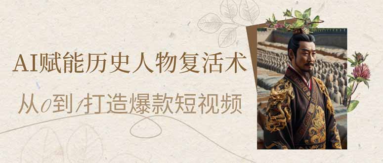 （14311期）AI赋能历史人物复活术：从0到1打造爆款短视频插图