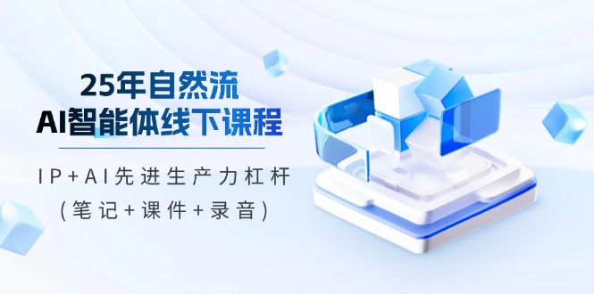 （14294期）25年自然流AI智能体线下课程，IP+AI先进生产力杠杆(笔记+课件+录音)插图
