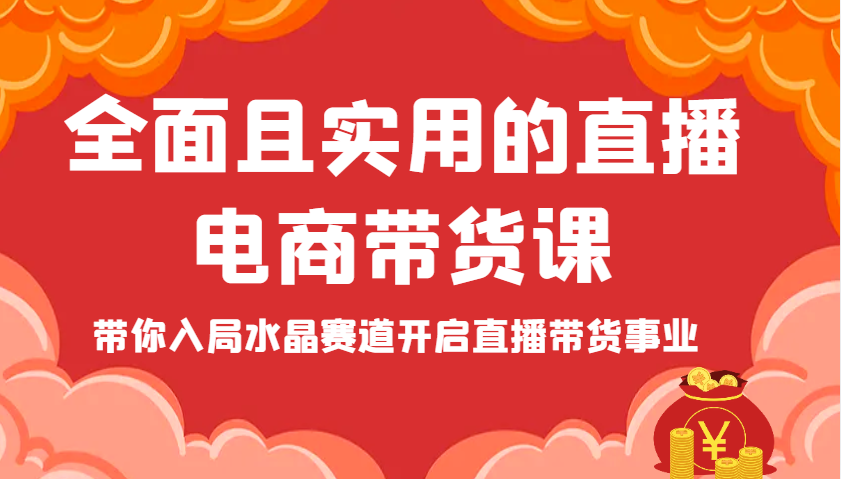 全面且实用的直播电商带货课，带你入局水晶赛道开启直播带货事业插图