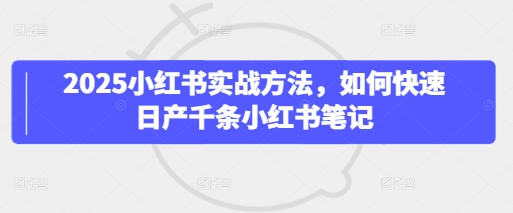 2025小红书实战方法，如何快速日产千条小红书笔记插图