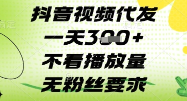 抖音视频代发一天3张+，不看播放量，无粉丝要求插图
