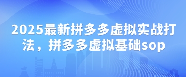 2025最新拼多多虚拟实战打法，拼多多虚拟基础sop插图