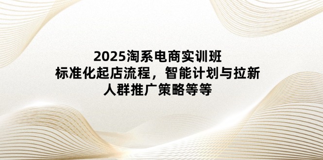 （14522期）2025淘系电商实训班：标准化起店流程，智能计划与拉新，人群推广策略等等插图