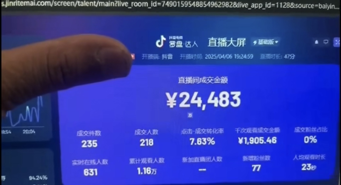 （14509期）抖音破价直播，靠不露脸读稿子， 日入多张，100%起号插图1