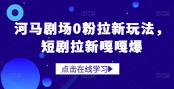 河马剧场0粉拉新玩法，短剧拉新嘎嘎爆插图