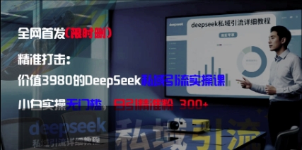 精准打击：价值3980的DeepSeek私域引流实操课，小白实操无门槛，日引精准粉300+插图