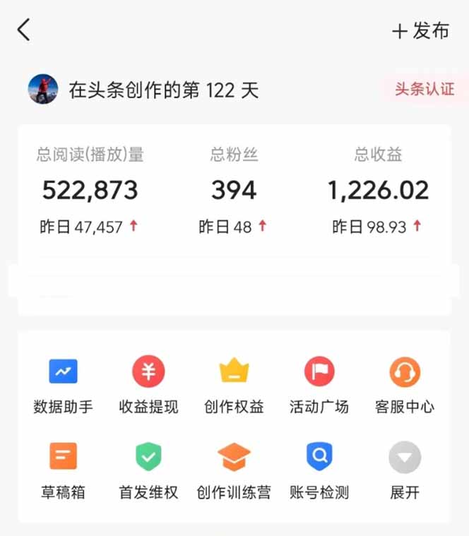 （14635期）头条号托管躺赚项目，长期稳定，可做五年，每天十分钟，收益几百块插图2