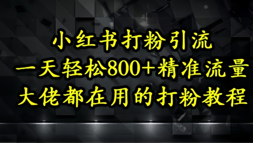 小红书打粉引流，一天轻松500+精准流量，大佬都在用的打粉教程插图