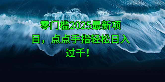 （14744期）零门槛2025最新项目，点点手指轻松日入过千！插图