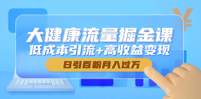（14811期）大健康流量掘金课，低成本引流+高收益变现，日引百粉月入过万插图