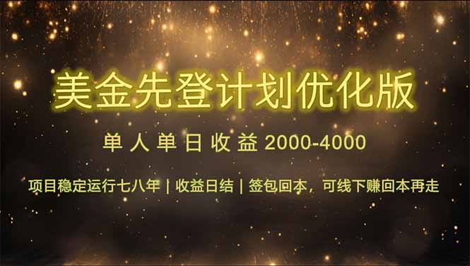 （14802期）连续7-8年创单日收益冠军项目，日收益$600-1200插图
