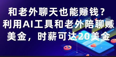 和老外聊天也能挣钱？利用AI工具和老外陪聊挣美金，时薪可达20刀插图