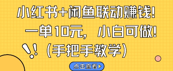 小红书+闲鱼联动挣钱，一单10元，小白可做插图