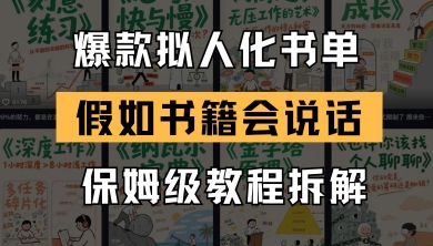 最新爆款拟人化书单玩法，假如书籍会说话，保姆级教程插图