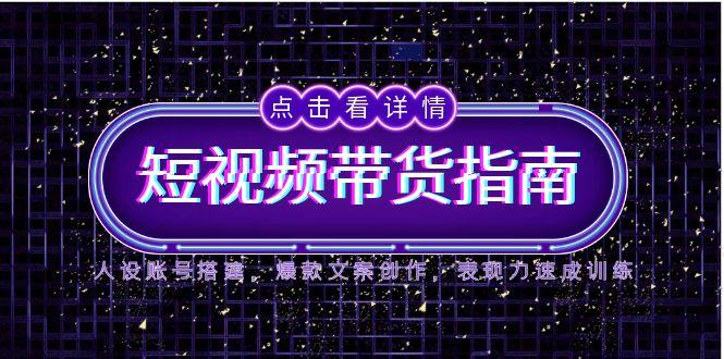 （14912期）2025短视频带货指南，人设账号搭建，爆款文案创作，表现力速成训练插图
