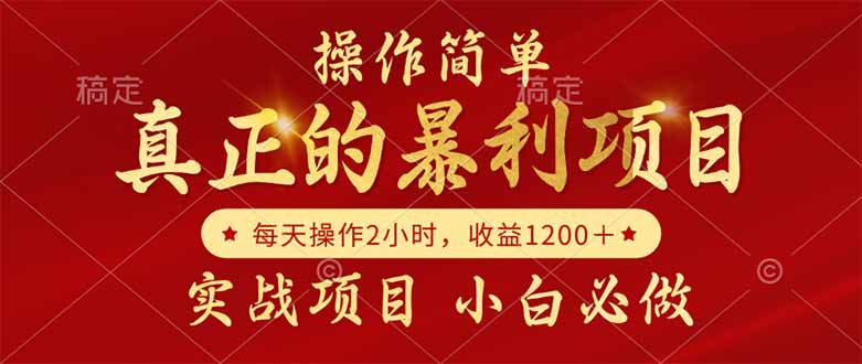 （14978期）真正的暴利项目，操作简单，每天收益1200＋，自己做老板插图