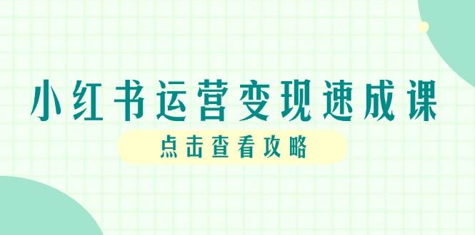 小红书运营变现速成课，账号搭建到暴力起号，个人IP全流程指南插图