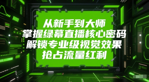 从新手到大师，掌握绿幕直播核心密码，解锁专业级视觉效果，抢占流量红利插图