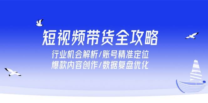 短视频带货全攻略，行业机会解析/账号精准定位/爆款内容创作/数据复盘优化插图
