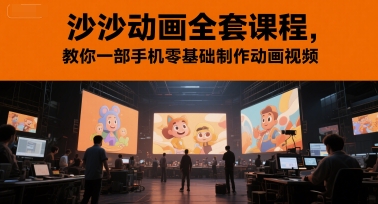 沙沙动画全套课程，教你一部手机零基础制作动画视频插图